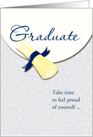 Graduation Congratulations Rolled Diploma card