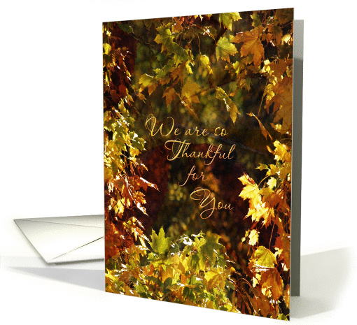 Business Thanksgiving Leaves We Are So Thankful for You card (1282970)