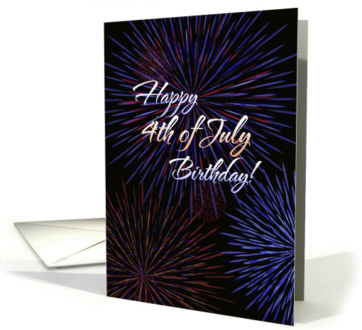 4th of July Birthday Fireworks card (1287236)