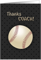 Thank You Coach Baseball Softball card