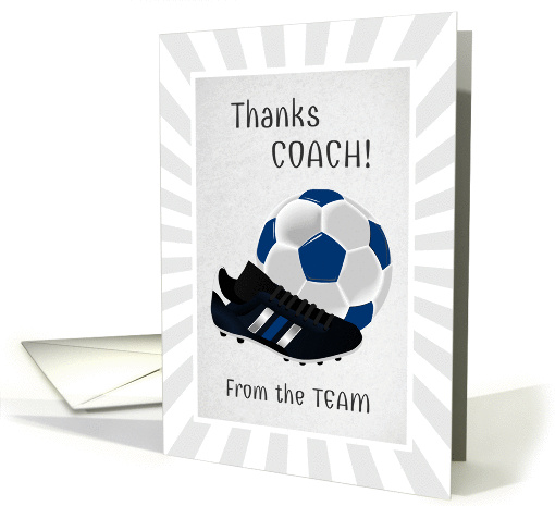 Thank You Soccer Coach From the Team card (1287846)