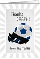 Thank You Soccer Coach From the Team card
