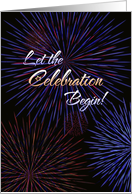4th of July From All of Us, Let the Celebration Begin Fireworks card