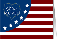 Patriotic We’ve Moved Announcement Stars and Stripes card