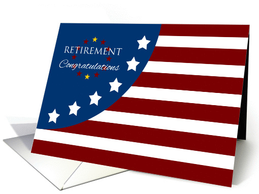 Military Retirement Congratulations Stars and Stripes card (1291554)