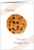 Congratulations You Got Straight A’s Chocolate Chip Cookie card