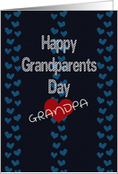 Happy Grandparents Day for Grandpa Hearts card