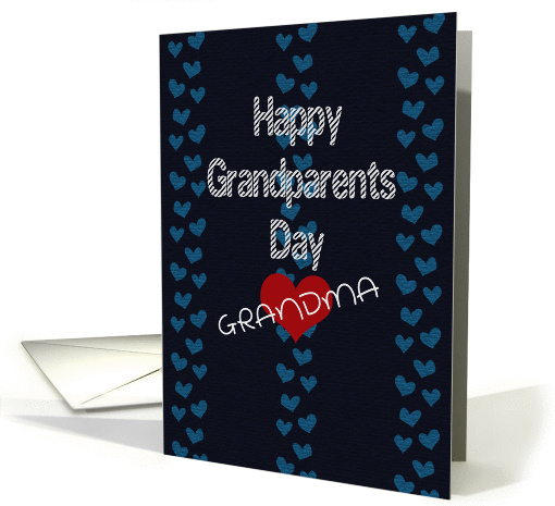 Happy Grandparents Day for Grandma Hearts card (1294554)