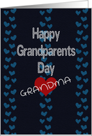 Happy Grandparents Day for Grandma Hearts card
