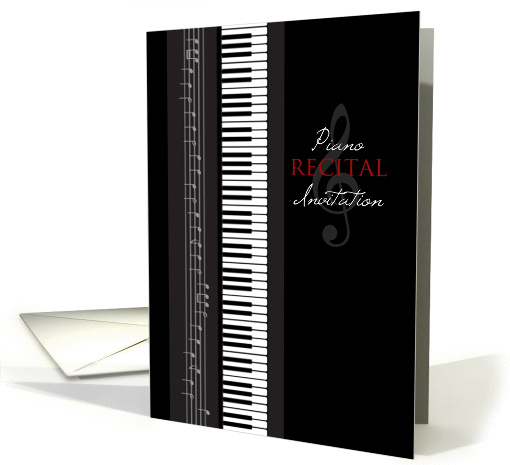 Piano Recital Invitation Musical Notes card (1294924)