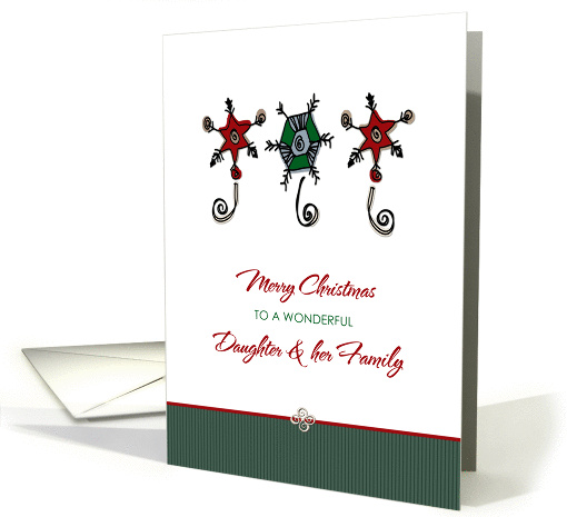 Christmas for Daughter and Family Whimsical Ornaments card (1297002)
