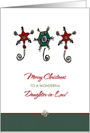 Christmas for Daughter in Law Whimsical Ornaments card