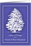 Custom Business Christmas Season’s Greetings White Tree card