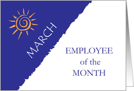 Employee of the Month March card