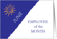 Employee of the Month June card