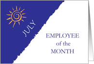 Employee of the Month July card