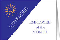 Employee of the Month September card