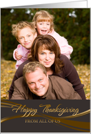 Thanksgiving From All of Us Photo card
