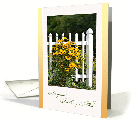 Birthday Garden Gate Flowers card (1303044)