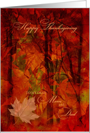 Thanksgiving for Mom and Dad Autumn Foliage card