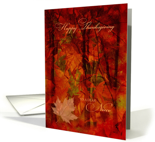 Thanksgiving for Niece Autumn Foliage card (1304828)