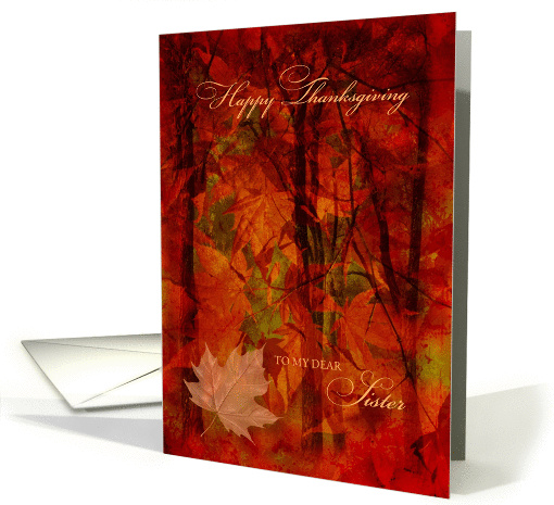 Thanksgiving for Sister Autumn Foliage card (1304834)