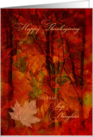 Thanksgiving for Step Daughter Autumn Foliage card