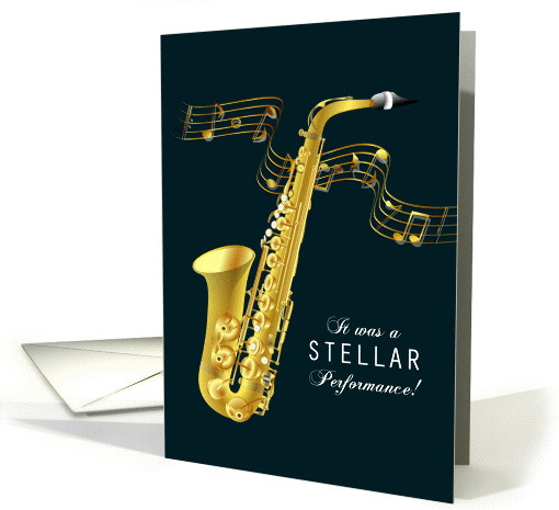 Saxophone Musical Performance Congratulations card (1305874)