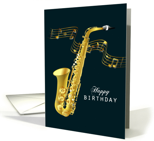 Saxophone Music Birthday card (1305920)