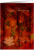 Thanksgiving for Godparents Autumn Foliage card