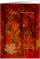 Thanksgiving for Godmother Autumn Foliage card