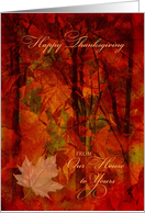 Thanksgiving Our House to Yours Autumn Foliage card