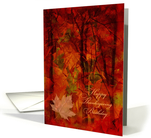 Thanksgiving Birthday Autumn Foliage card (1307678)