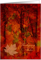 Business Thanksgiving Wishes Autumn Foliage card