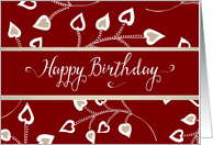 Happy Birthday Hearts card