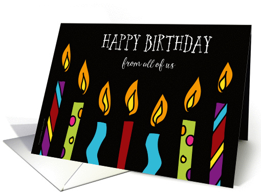 Happy Birthday From All of Us Birthday Candles card (1333084)