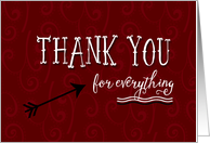 Thank You for Everything All Occasion Blank Note card