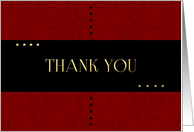 Thank You with Red Damask and Black card