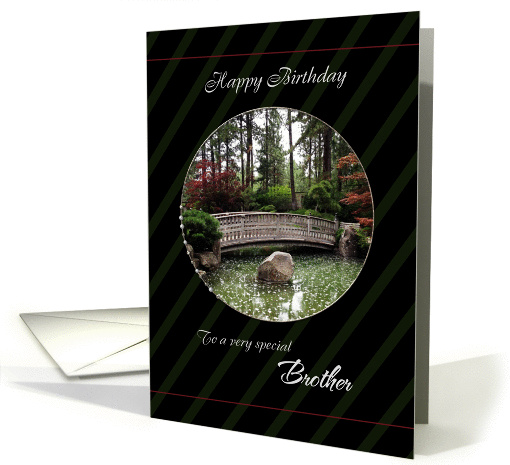 Happy Birthday for Brother Garden Bridge card (1376486)