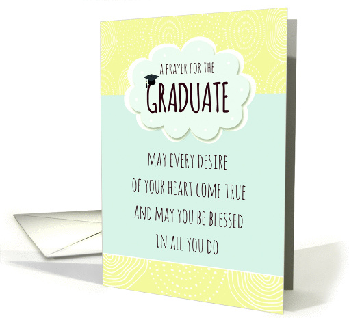 A Prayer for the Graduate Graduation Congratulations card (1377620)