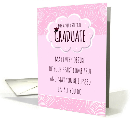 Girly Pink Graduate Graduation Congratulations card (1377836)