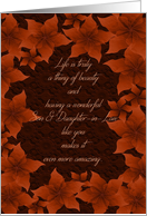 Thanksgiving for Son and Daughter in Law - Fall Floral card