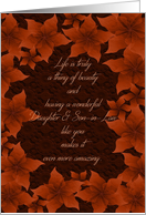 Thanksgiving for Daughter and Son in Law - Fall Floral card