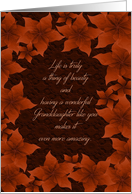 Thanksgiving for Granddaughter - Life is Truly a Thing of Beauty card