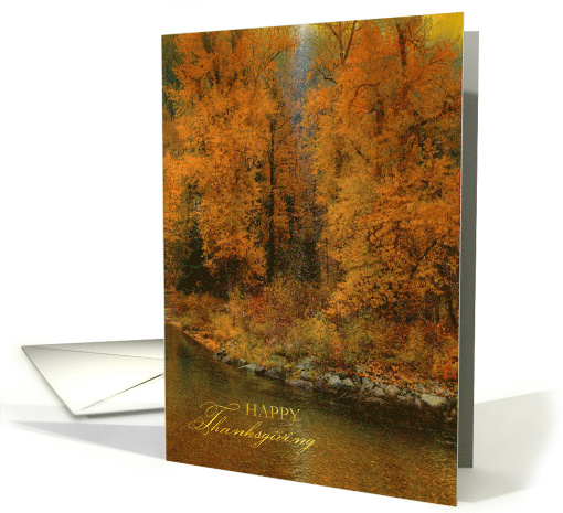 Thanksgiving - Fall River Scene card (1442410)