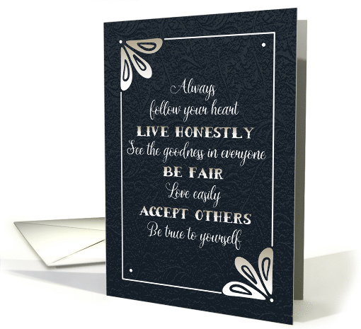 Words to Live By - Inspiration and Encouragement card (1444320)