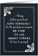 Words to Live By - Inspiration and Encouragement card