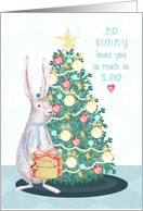 No Bunny Loves You as Much as I Do Christmas Rabbit card