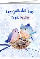 Congratulations Encouragement Empty Nexters Watercolor Parent Birds card