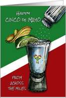 Happy Cinco de Mayo From Across the Miles Margarita Lime Sombrero card